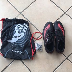 Like-new Saucony track spike shoes